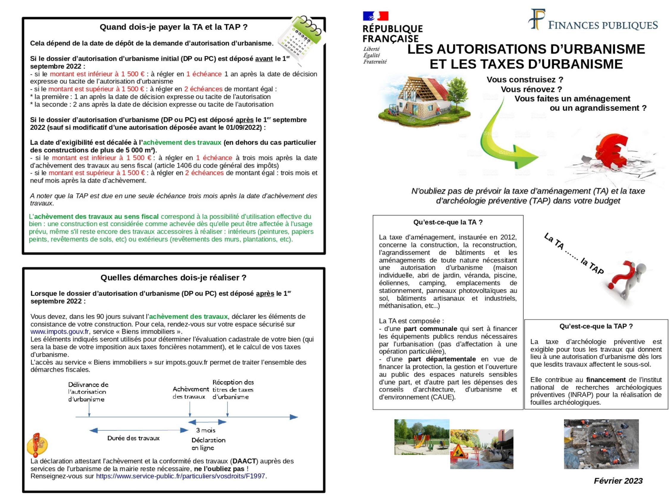 Visuel des autorisations et des taxes en urbanisme