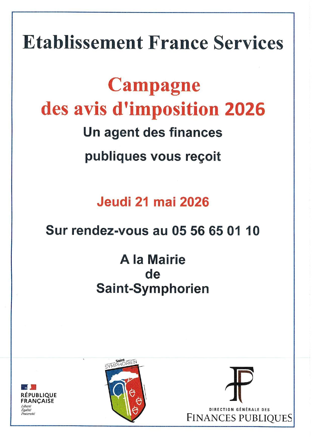 Affiche campagne avis d'imposition 21 mai 2026