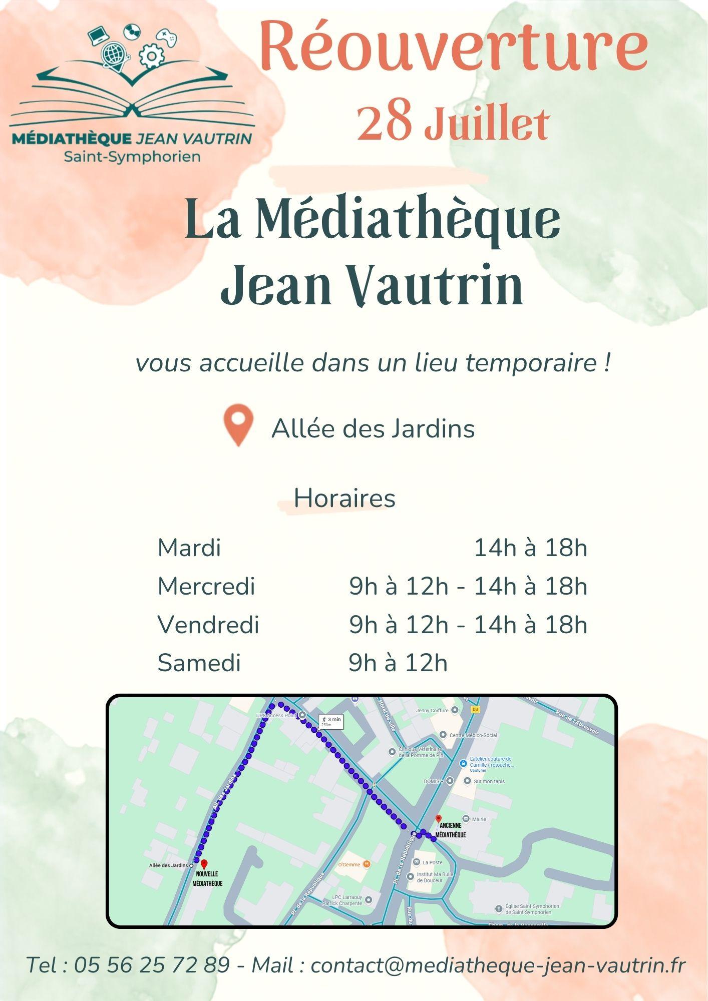Réouverture de la Médiathèque Jean Vautrin