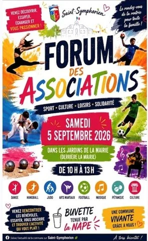 Forum des associations samedi 05 septembre de 10h à 13h