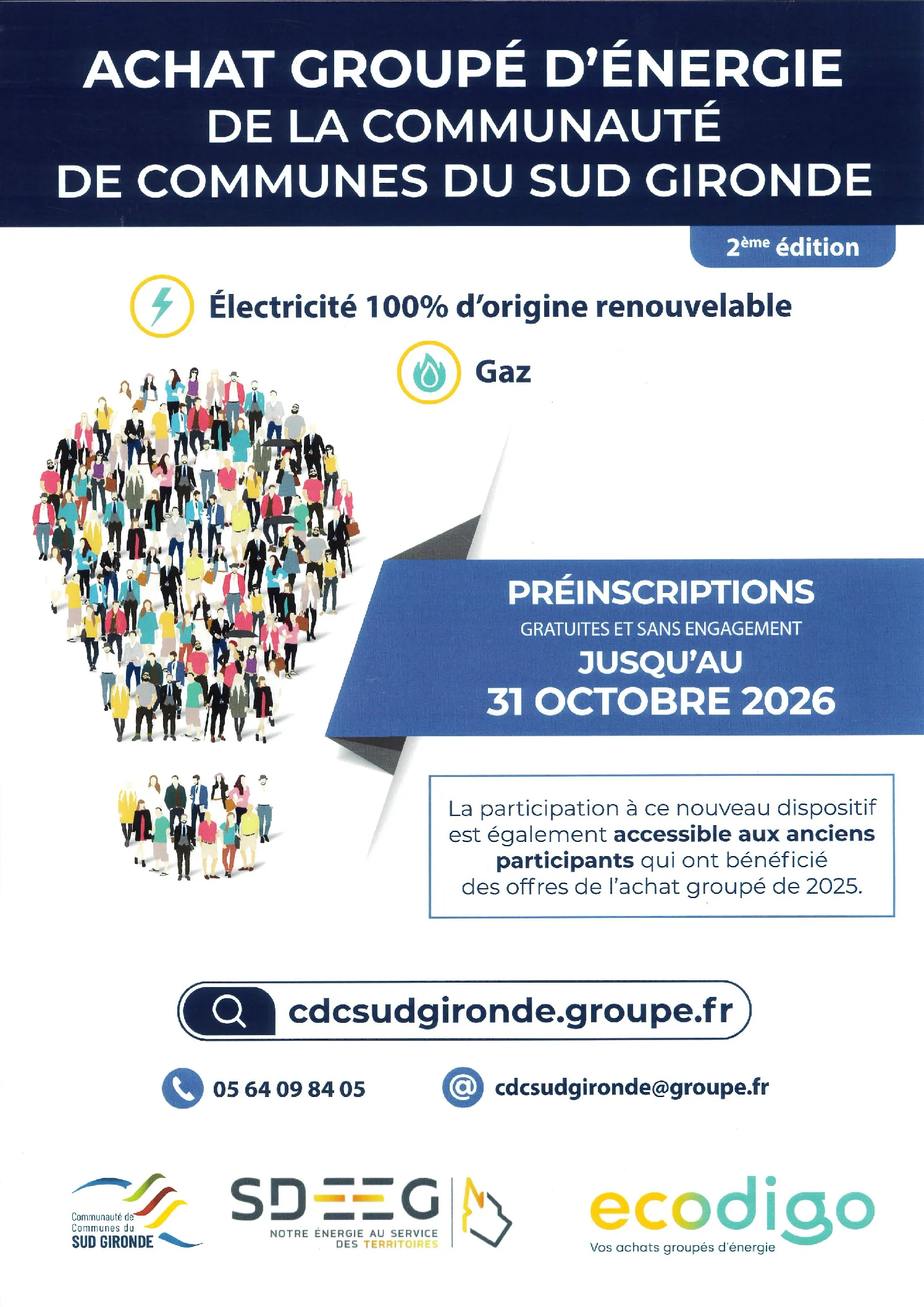Achat Groupé d&rsquo;énergie CDC Sud Gironde